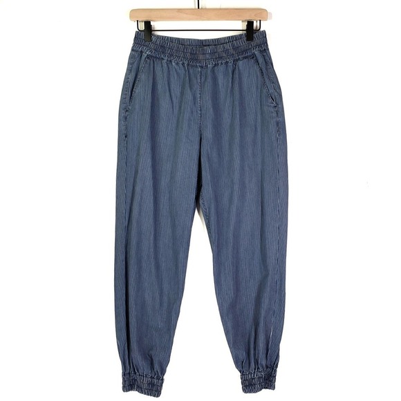 Sweaty Betty Twilight‎ 7/8 Trouser S Blue Chambray Stripe Jogger - Picture 4 of 12